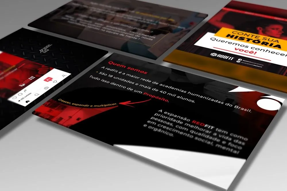 Redfit — social e apresentação
