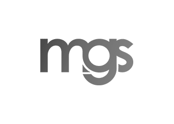 Logo da MGS em preto e branco
