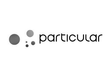 Logo da Particular em preto e branco