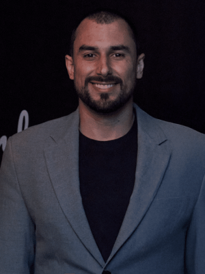 Hans Werner, designer de identidade visual em São Paulo, em evento de networking